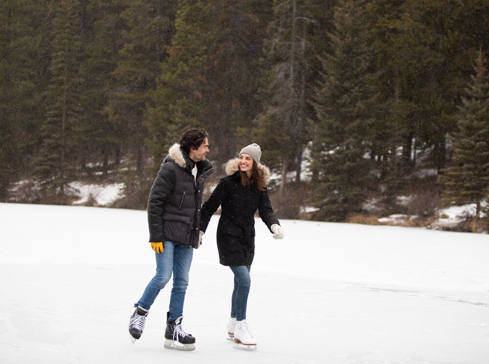 Ice Skating in Banff